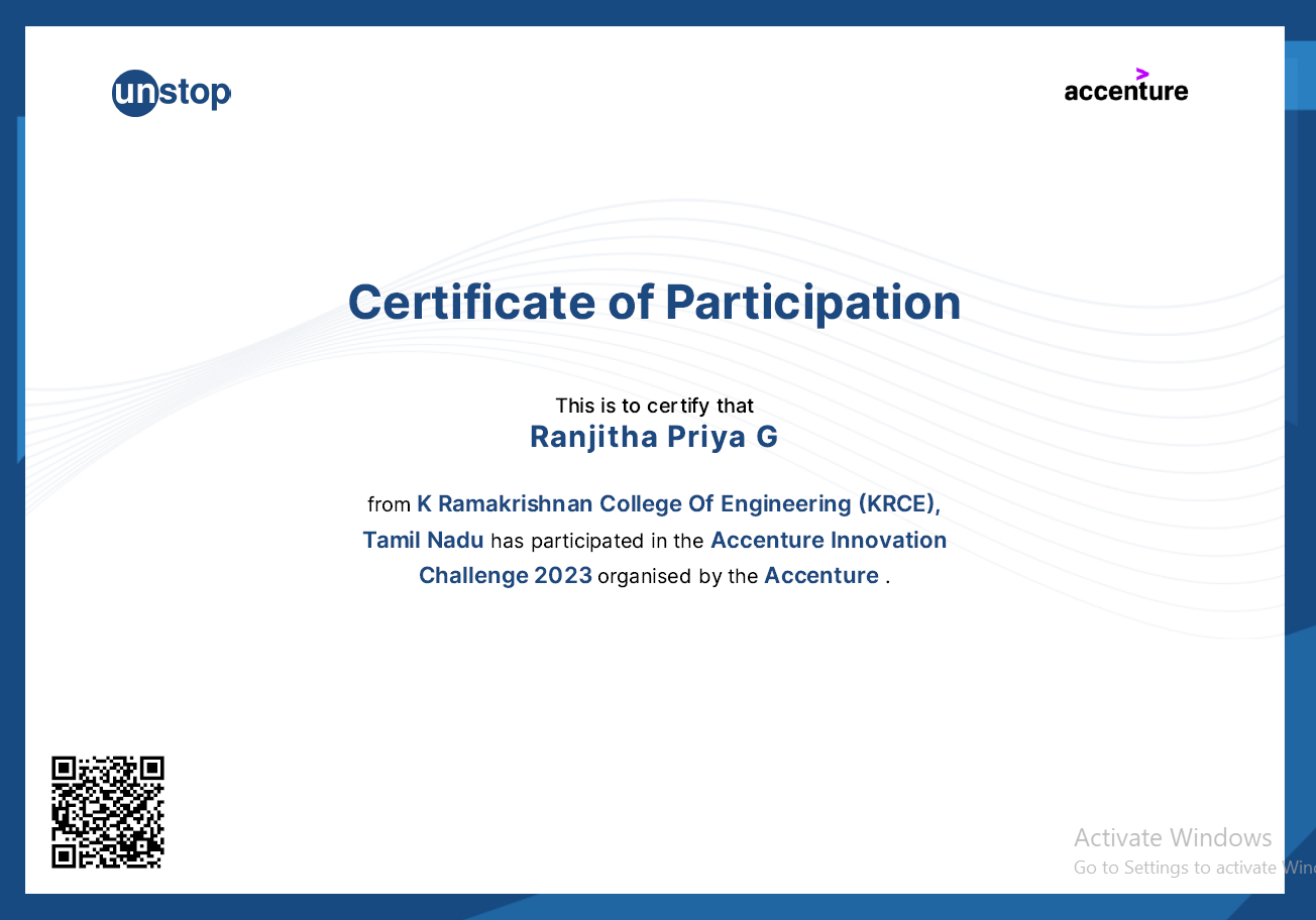 Accenture Certificate