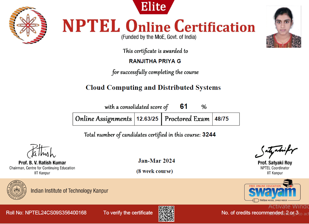 NPTEL Certificate